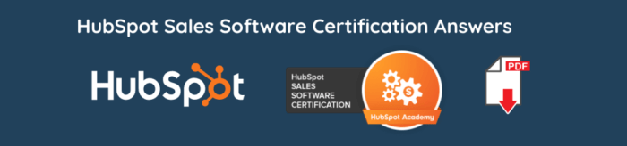 Hubspot sales software exam answers