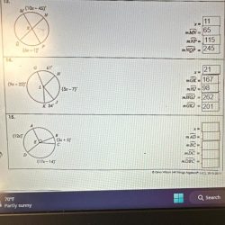 Unit 10 circles answer key homework 2