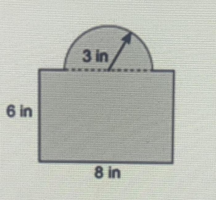 Find the area of the figure. use 3.14 for π