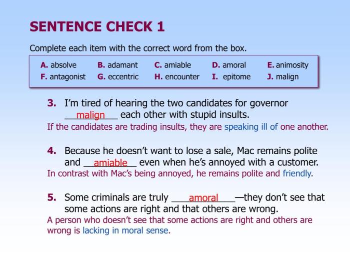 Chapter 5 sentence check 2 answer key