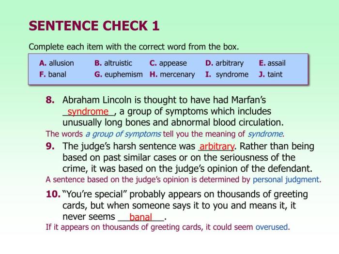 Chapter 5 sentence check 2 answer key