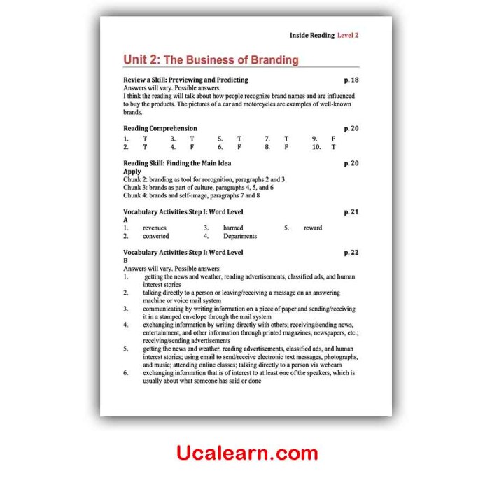 Abriendo paso lectura answer key pdf